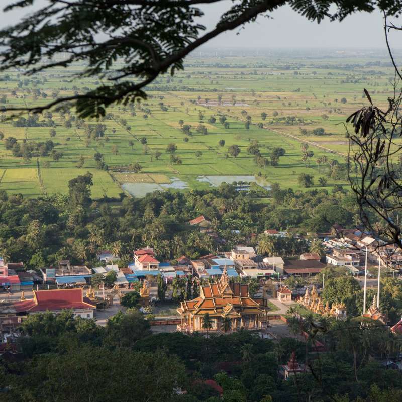 Battambang countryside and colonial town