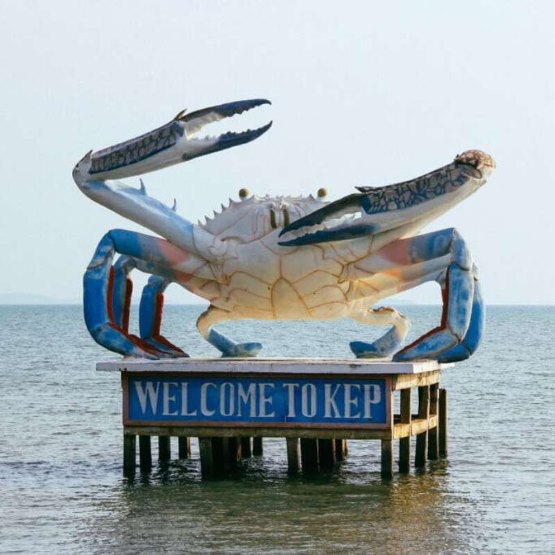 Kep crab market and sea