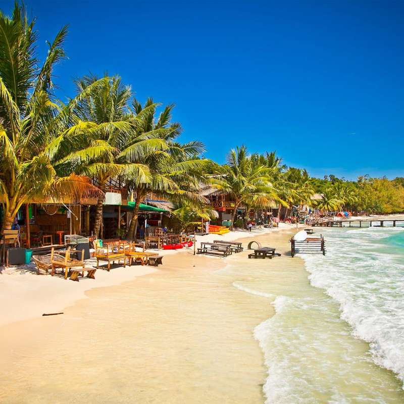 Koh Rong white sand beach