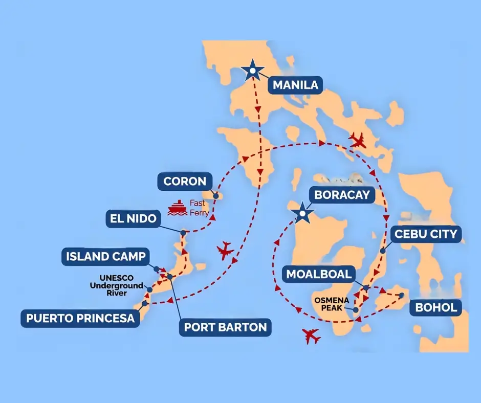 Philippines travel map