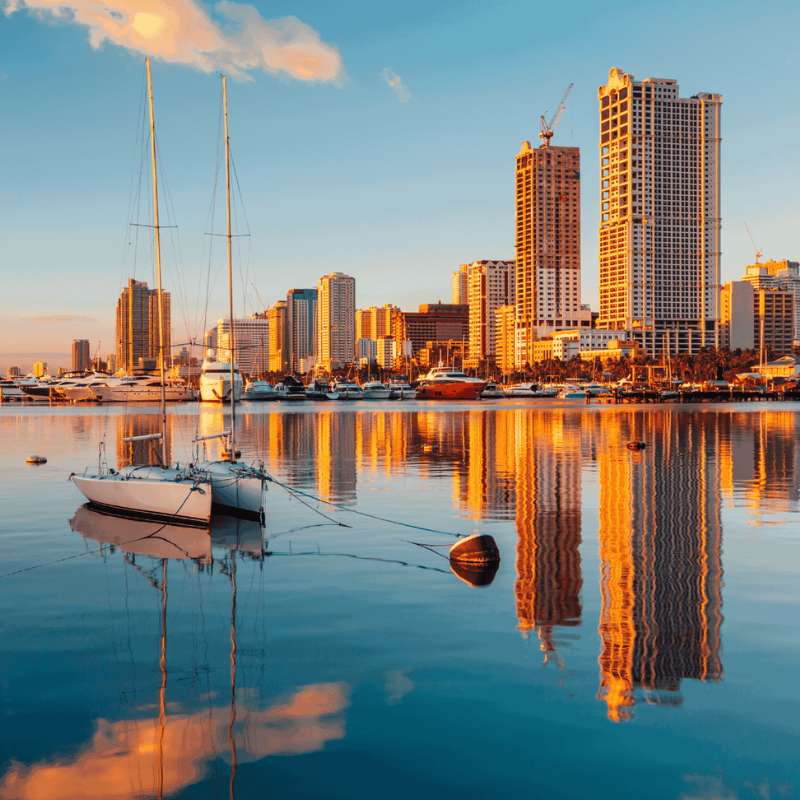 Manila Intramuros and bay