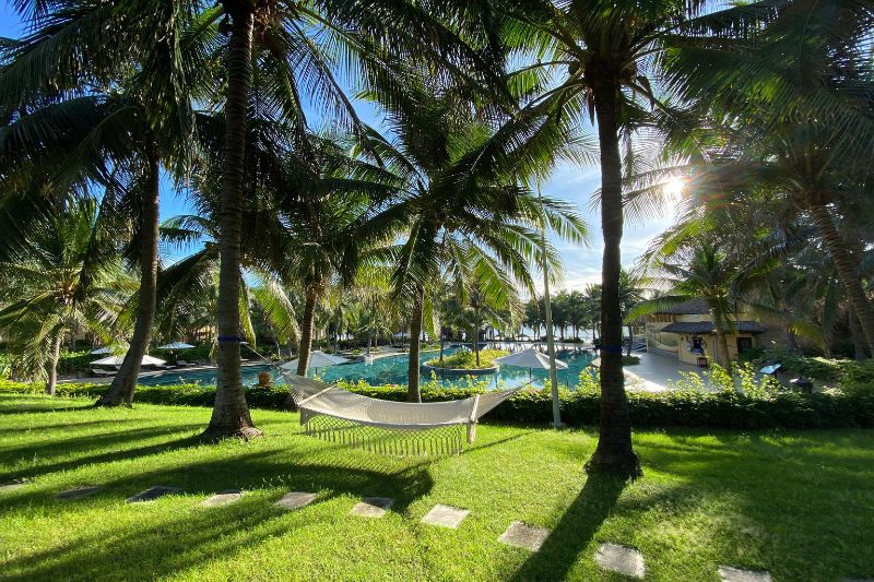 Pandanus Resort landscaped gardens