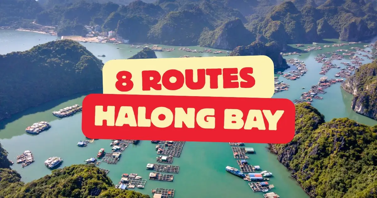 How many boat tour routes in Halong Bay?