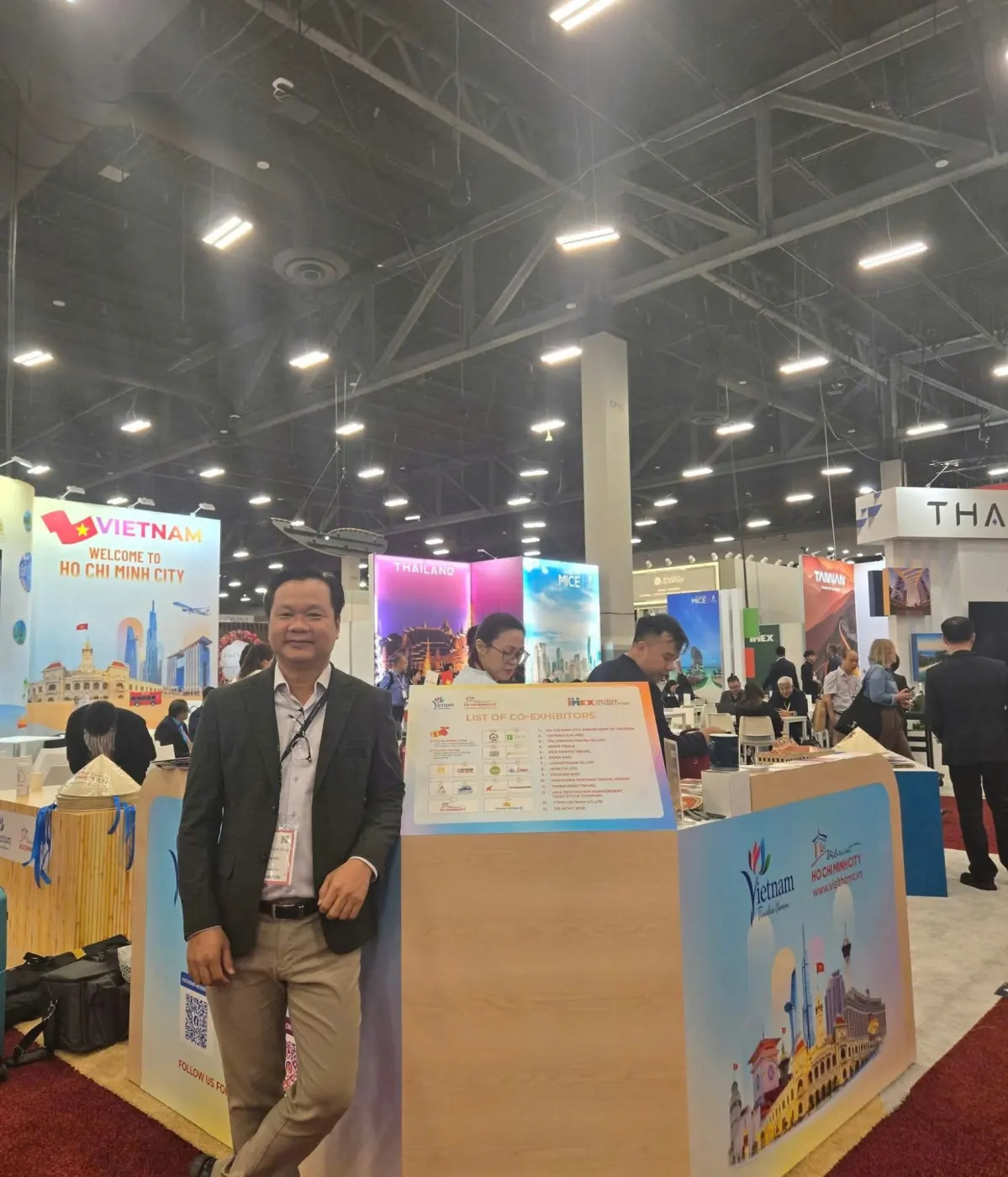 Ho Chi Minh City Department of Tourism pavilion at IMEX America 2025 with Dong DMC on the co-exhibitor list