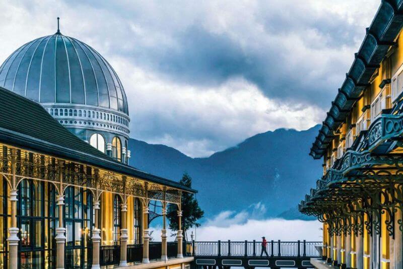 Hotel de la Coupole Sapa interior design and mountain setting