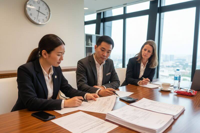 Operations team reconciling group dinner invoice against confirmed set menu and beverage package within 48 hours