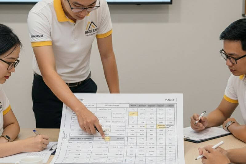 Diagram placeholder showing Vietnam group travel capacity compression across hotels, coaches, guides, and venues