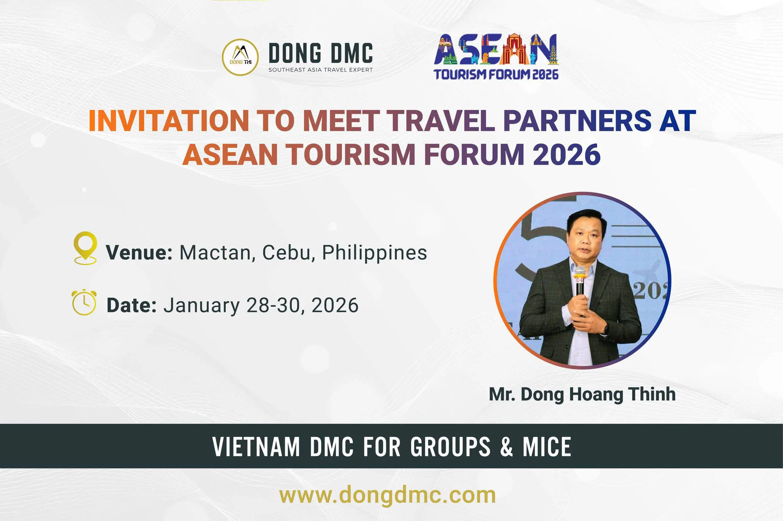 Dong DMC to Attend ASEAN Tourism Forum & TRAVEX 2026 in Cebu