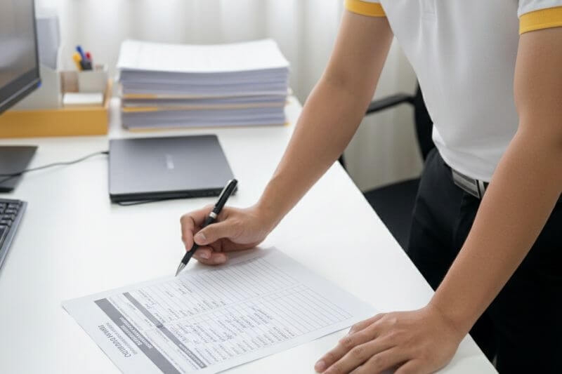 Checklist view of quotation governance items: scope, inclusions, change-control, escalation contacts, and documentation trail