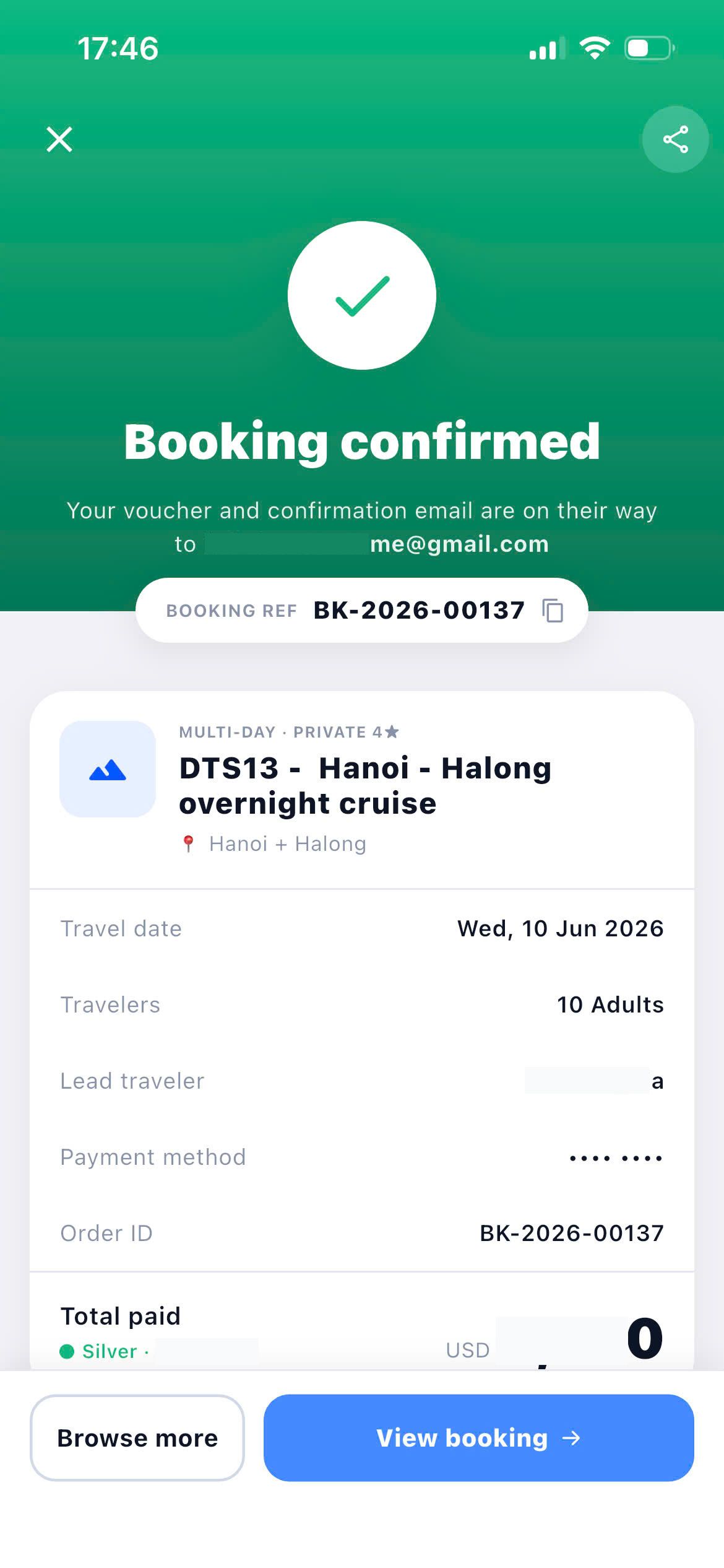 Dong DMC Agent App — xác nhận booking