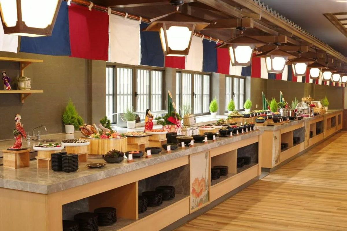 Japanese buffet restaurant at Hilton Quang Hanh Onsen Resort